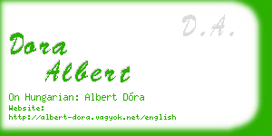 dora albert business card