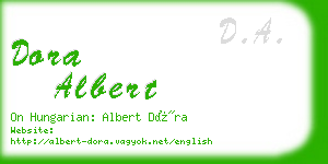 dora albert business card